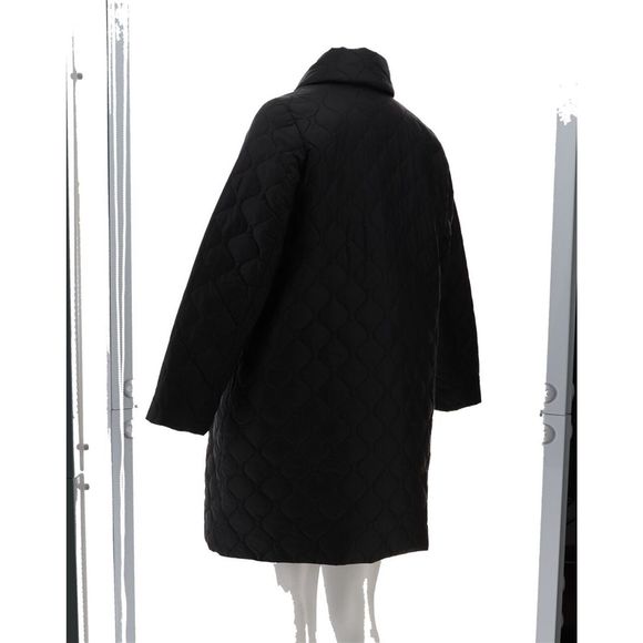 Dennis Basso Water Resistant Notched Collar Puffer Black A5232270 - Picture 4 of 9